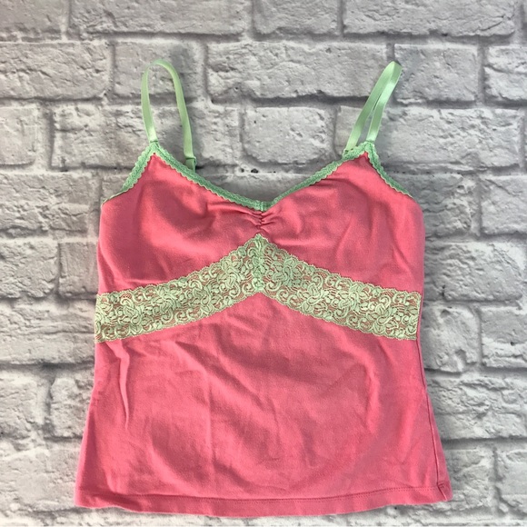 NWOT Pink/Green Moda Cami Top from Victoria’s Secret | Sz Small - Picture 4 of 5
